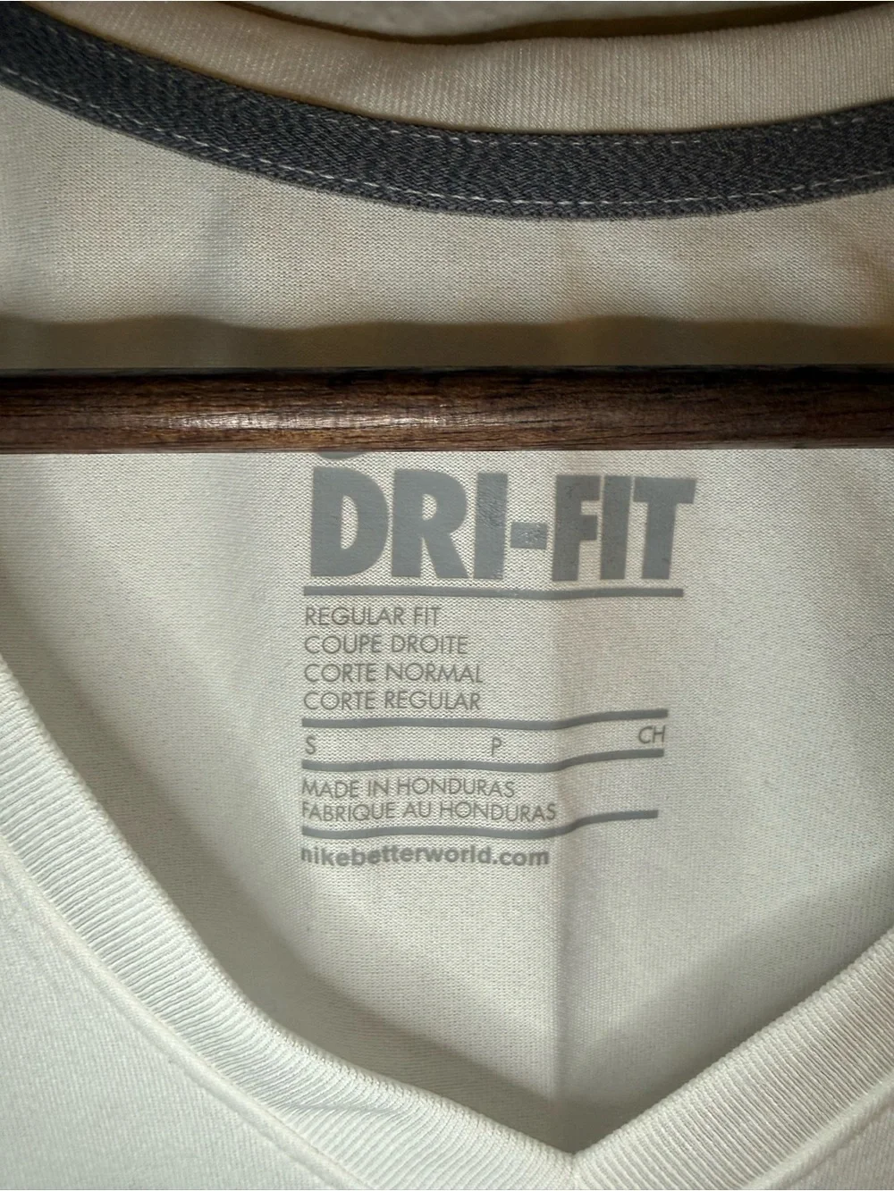 Nike White Dri-FIT V-Neck Short Sleeve Tee